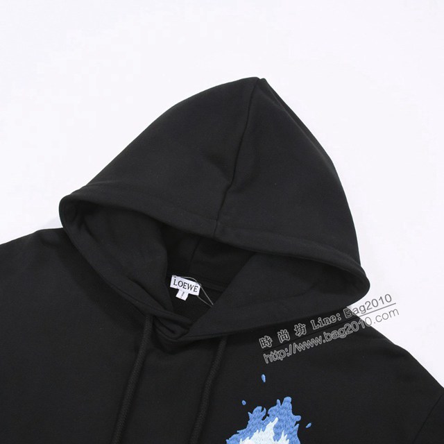 Loewe專櫃羅意威2023FW新款刺繡連帽衛衣 男女同款 tzy3002